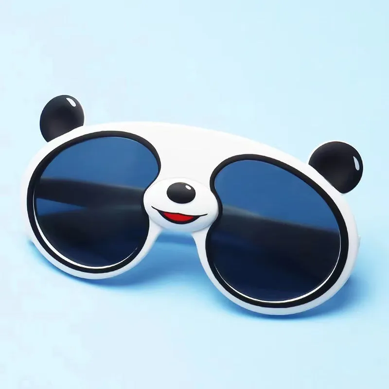 New Cartoon Panda Silicone Sunglasses Children's Outdoor Polarized Sunglasses Cute Party Glasses