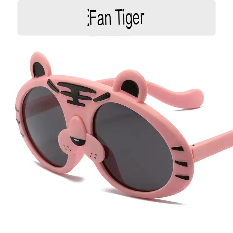 New Cartoon Panda Silicone Sunglasses Children's Outdoor Polarized Sunglasses Cute Party Glasses