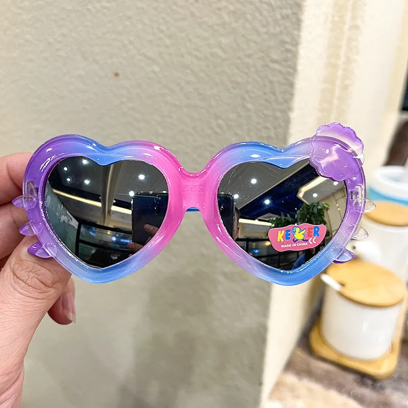 New Colorful Color Film Children's Sunglasses Gradient Bow Big Ears Children's Sunglasses Cute Glasses Trend