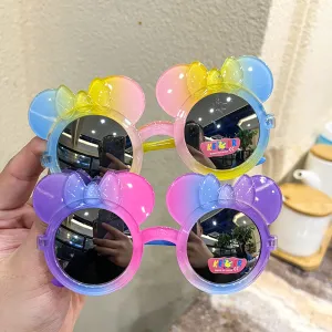 New Colorful Color Film Children's Sunglasses Gradient Bow Big Ears Children's Sunglasses Cute Glasses Trend