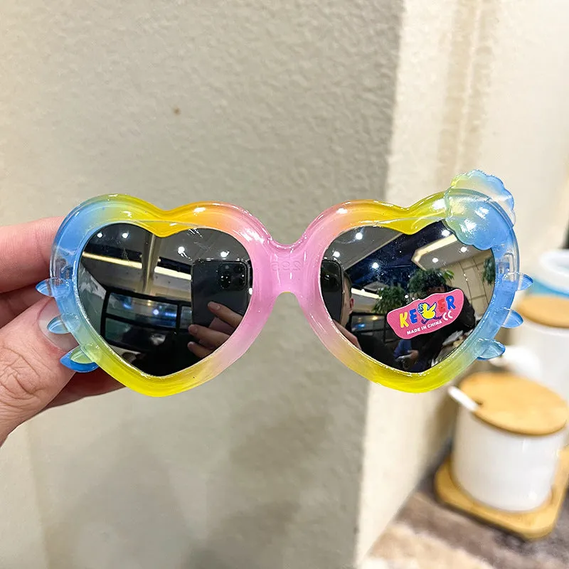 New Colorful Color Film Children's Sunglasses Gradient Bow Big Ears Children's Sunglasses Cute Glasses Trend