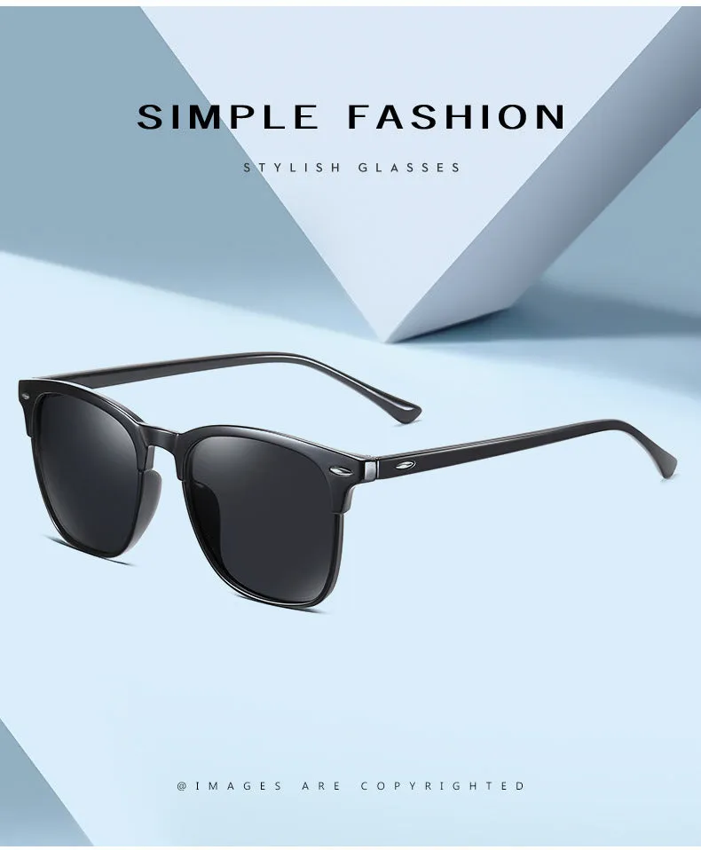 New polarized sunglasses, classic retro men's sunglasses.