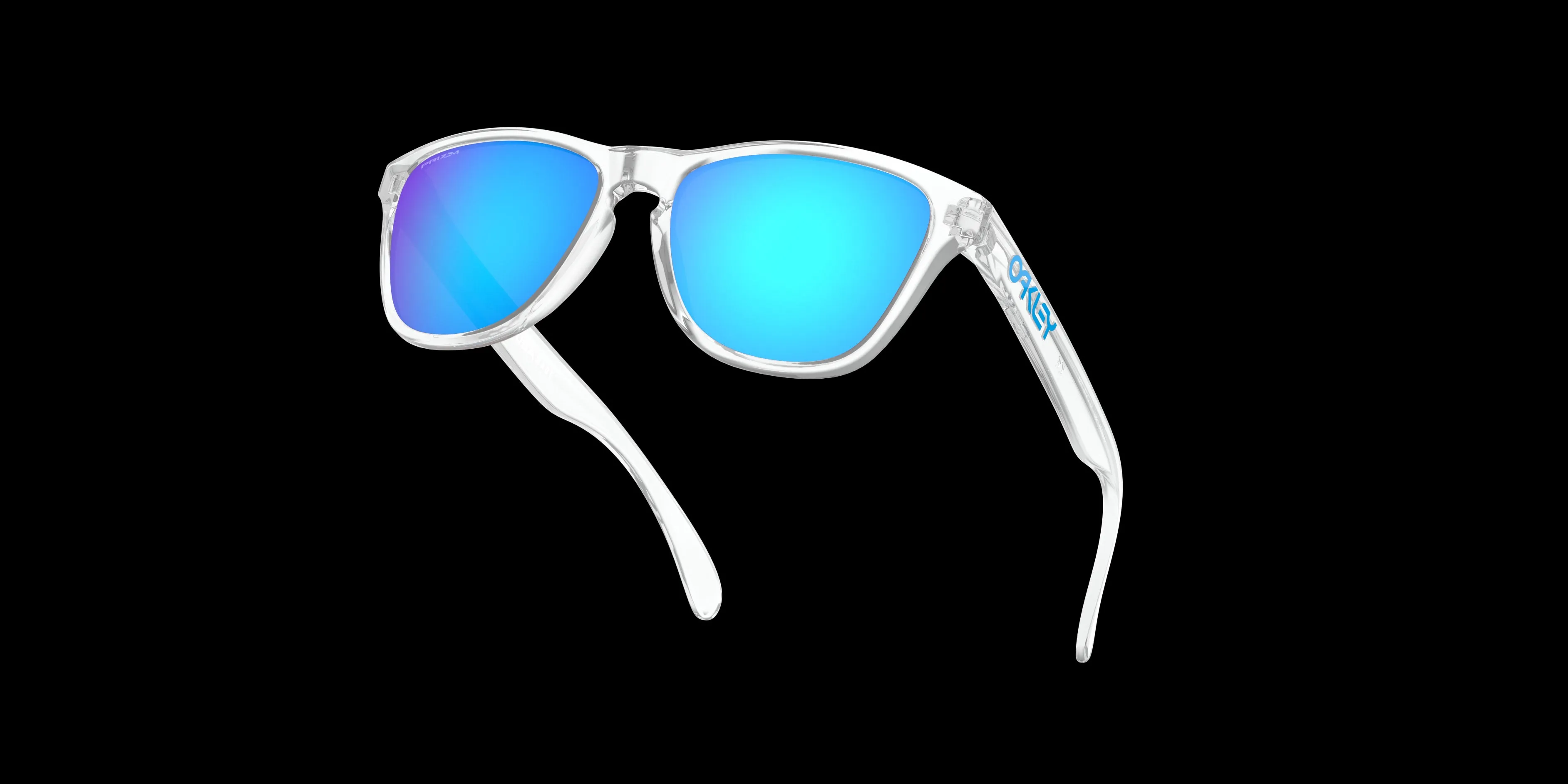 Oakley Frogskins Xs Polished Clear W/ Prizm Sapphire