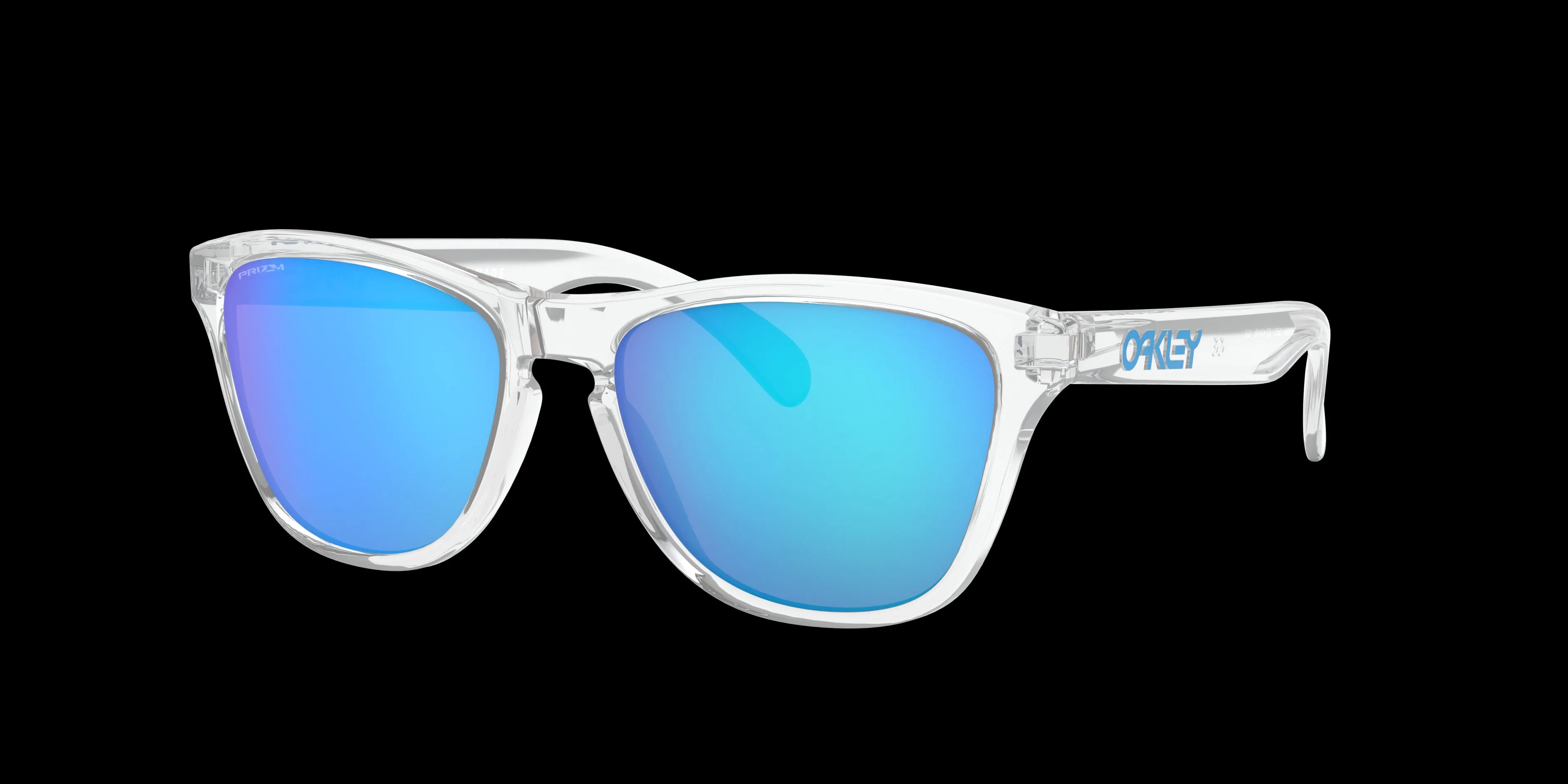 Oakley Frogskins Xs Polished Clear W/ Prizm Sapphire