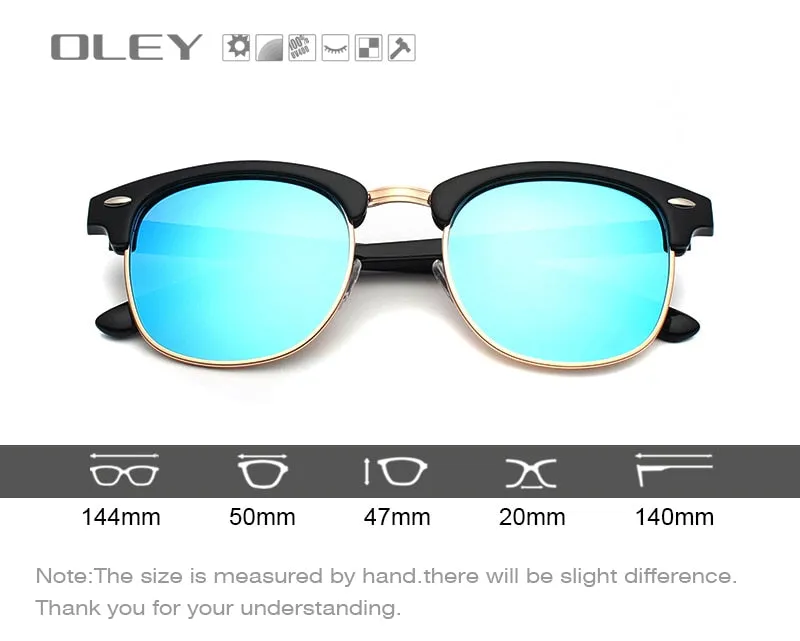 Oley Brand Women Polarized Sunglasses Classic Round Uv Unisex Y1605