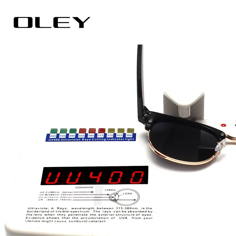 Oley Brand Women Polarized Sunglasses Classic Round Uv Unisex Y1605