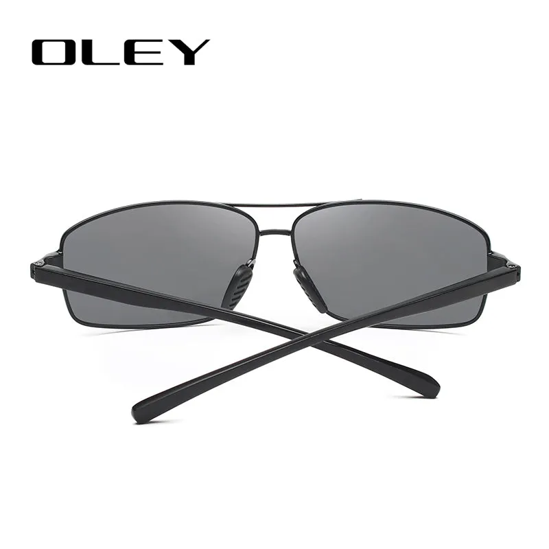 Oley Men Polarized Sunglasses Aluminum Magnesium Driving Glasses Rectangle Shades Y1347