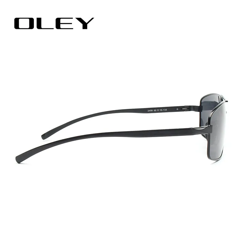 Oley Men Polarized Sunglasses Aluminum Magnesium Driving Glasses Rectangle Shades Y1347