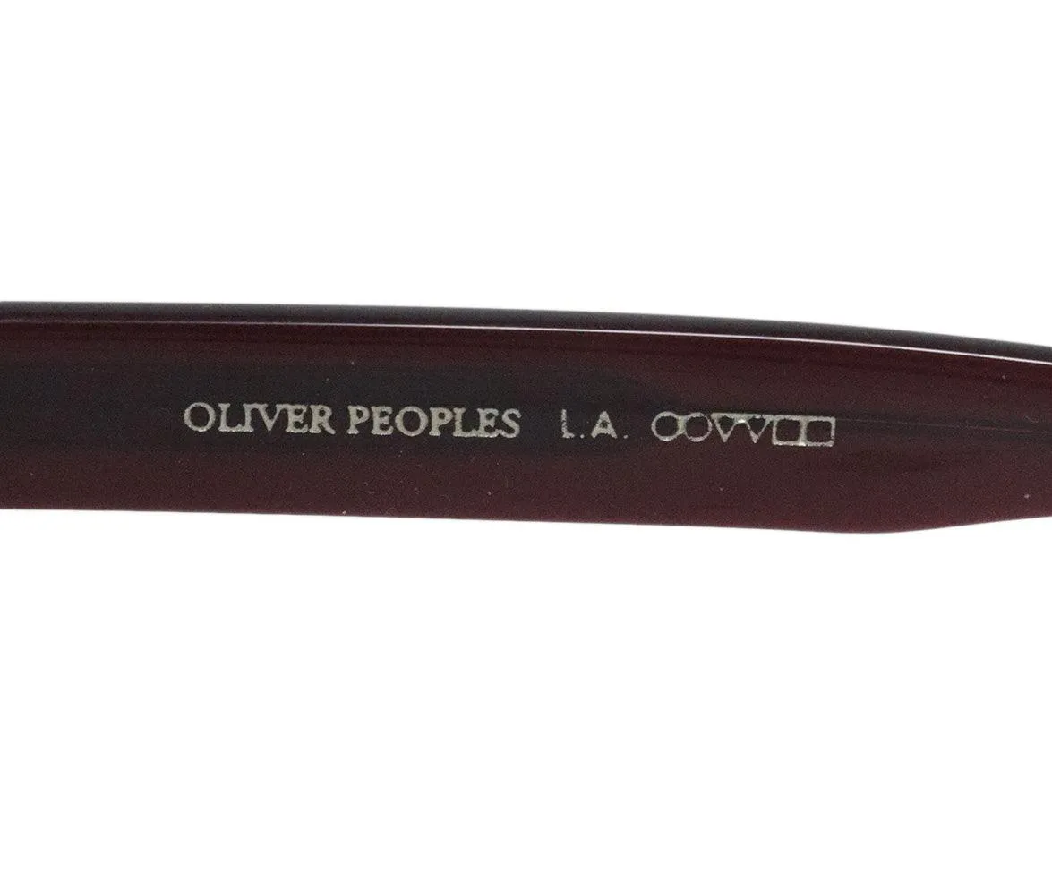 Oliver People Burgundy Plastic Sunglasses