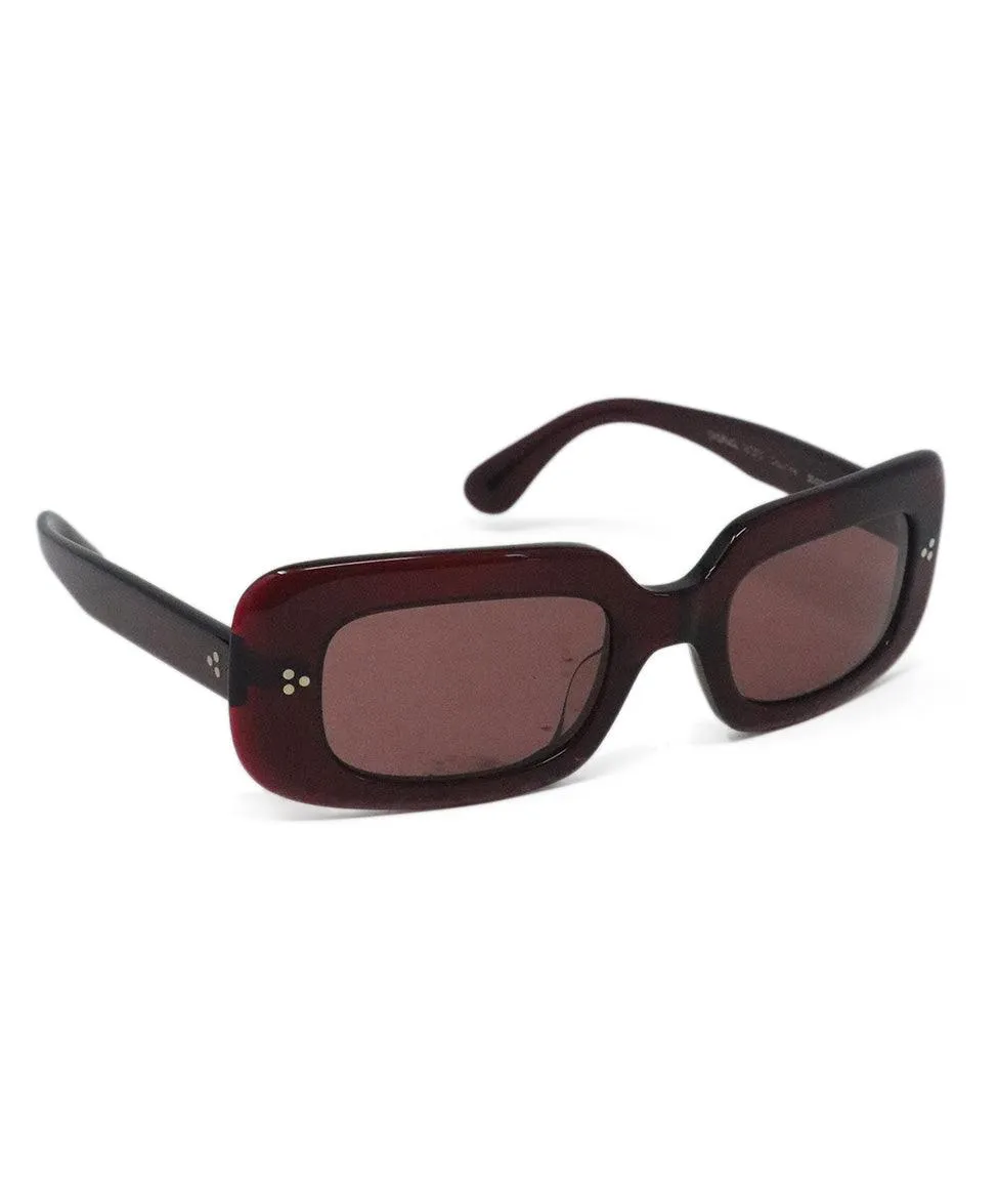 Oliver People Burgundy Plastic Sunglasses