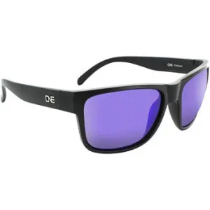 Optic Nerve ONE Kingfish Polarized Sunglasses: Matte Black with Polarized Brown Blue Mirror Lens