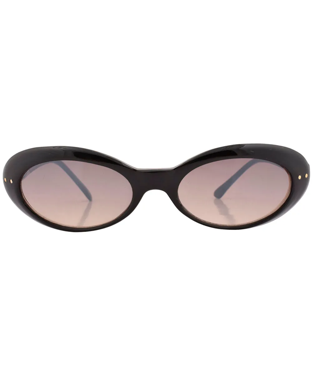 OVALDO Black/Smoke Oval Sunglasses