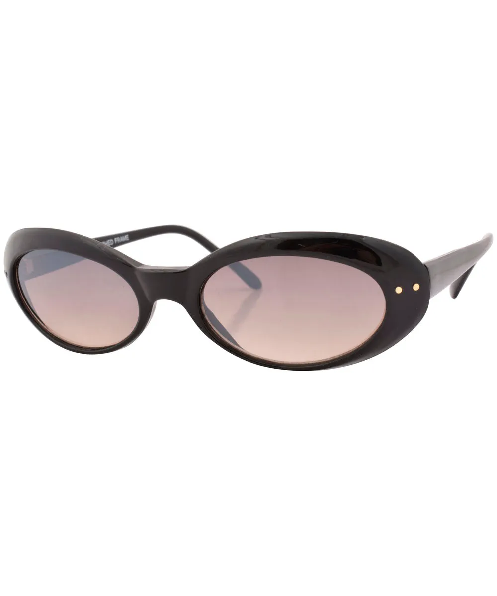 OVALDO Black/Smoke Oval Sunglasses