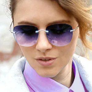 P.C.P. Purple Rimless 2000's Sunglasses