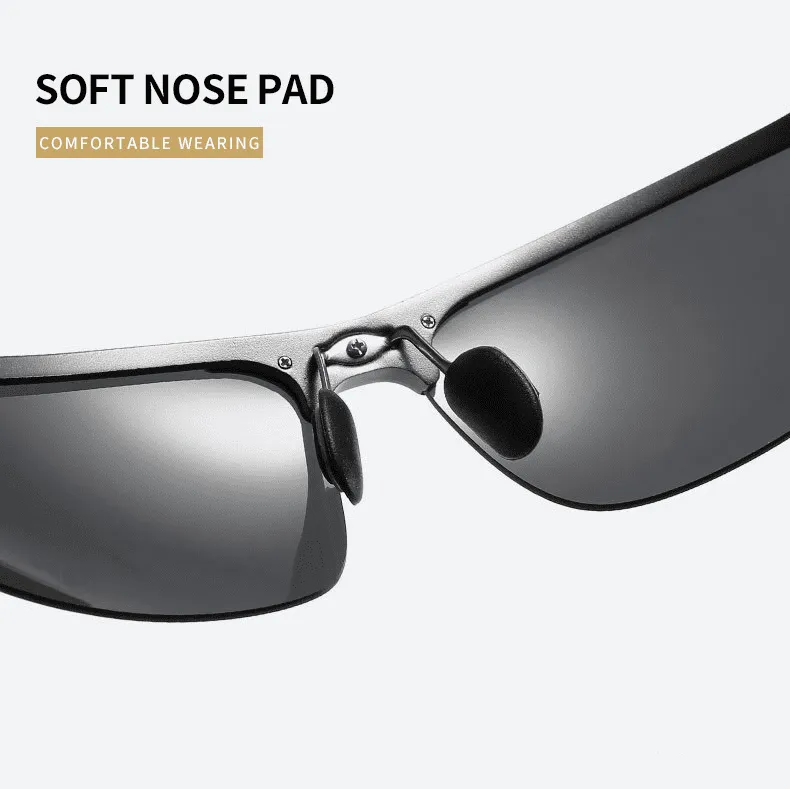 Polarized Semi-Rimless Sunglasses