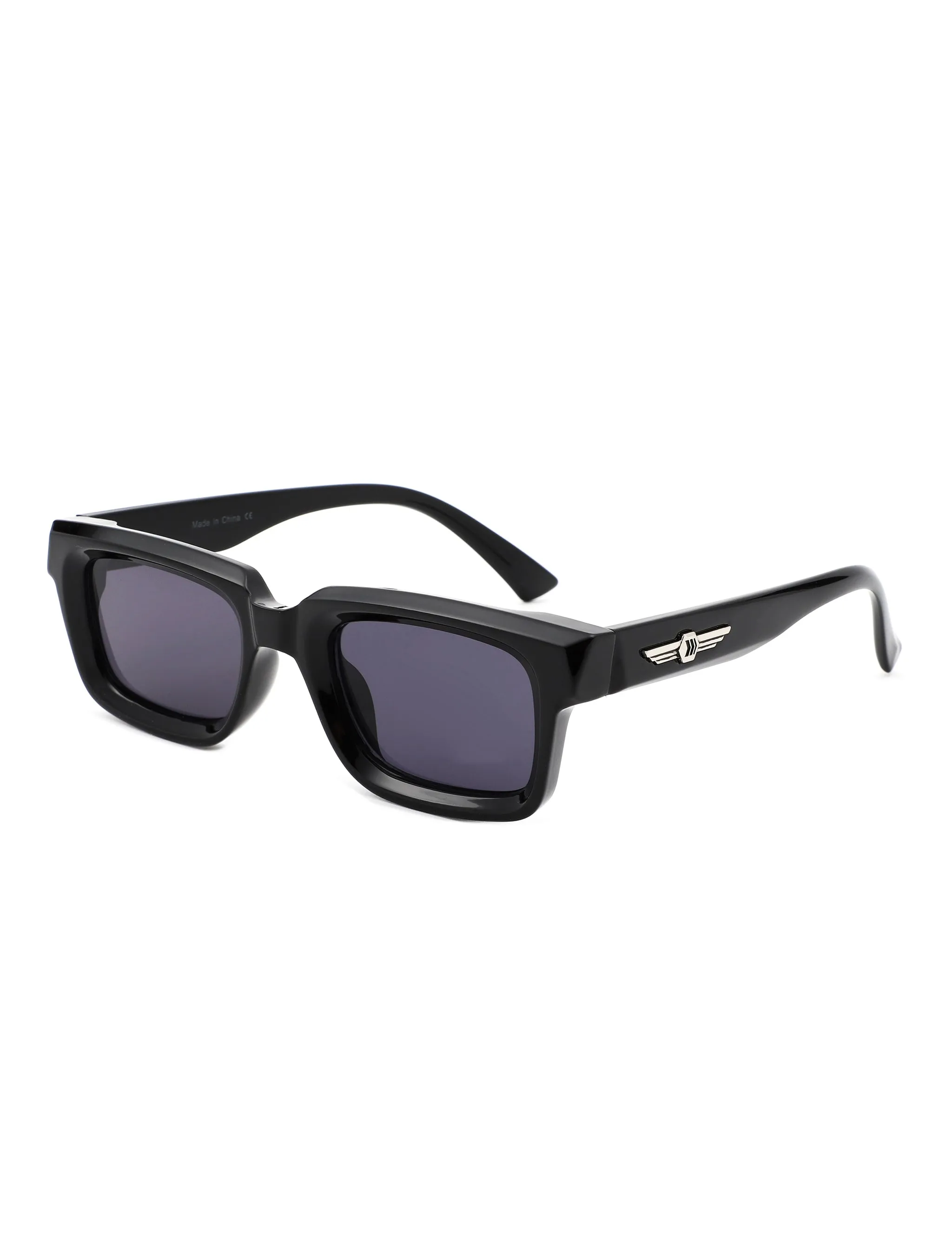 Qeclington - Retro Narrow Square Rectangular Sunglasses