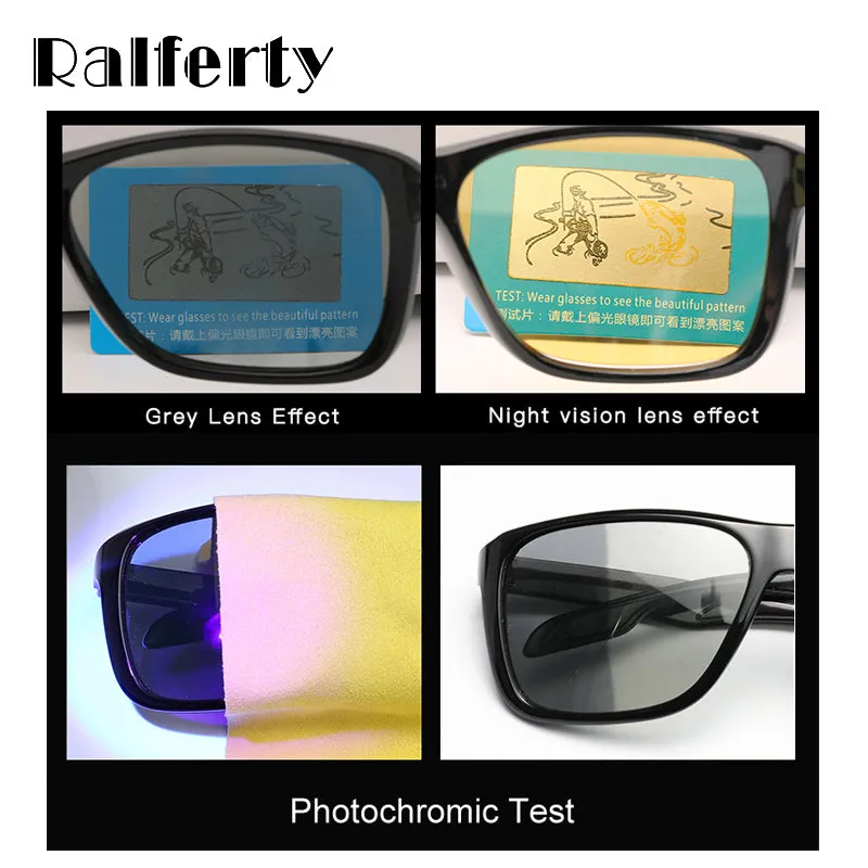 Ralferty Hd Polarized Sunglasses Men Driver Glasses Blue Mirror Square Uv400 K1037