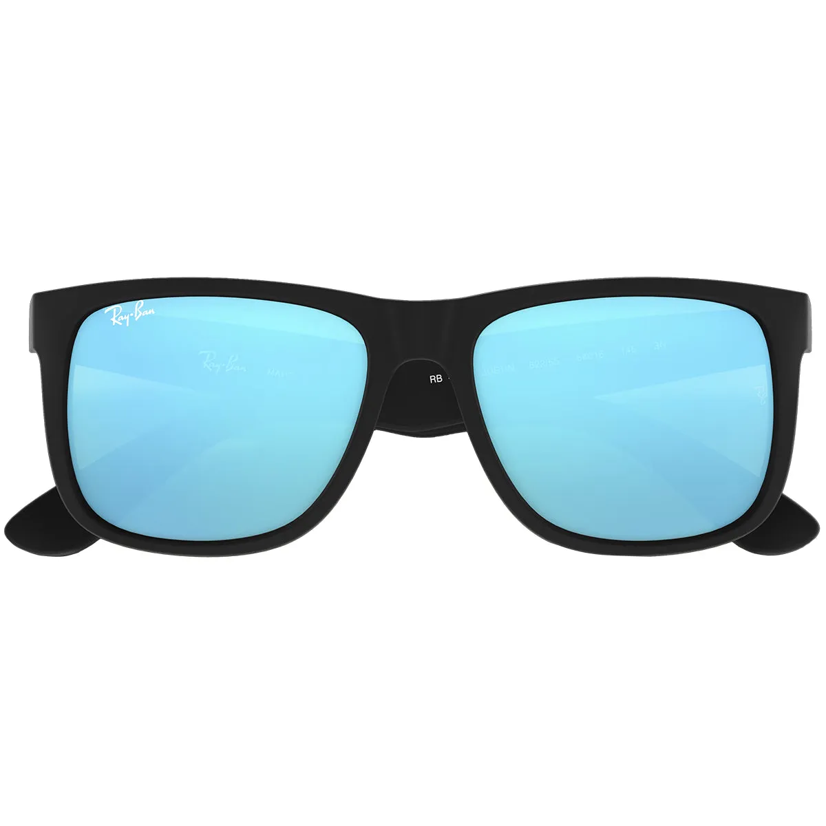 Ray-Ban Justin Color Mix Mirror Sunglasses - Matte Black/Blue