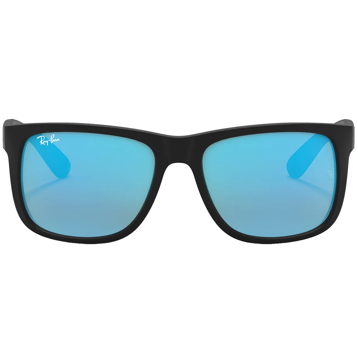 Ray-Ban Justin Color Mix Mirror Sunglasses - Matte Black/Blue