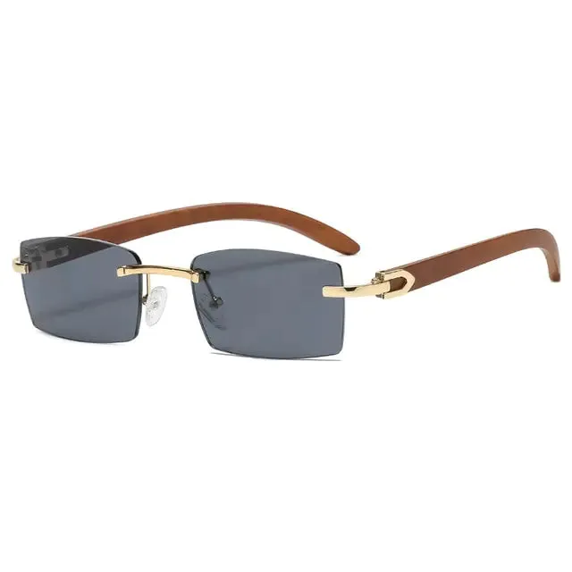 Rectangle Fashion Rimless Sunglasses