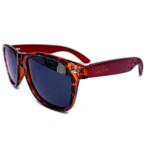 Red Bamboo Tortoise Sunglasses, Polarized & Engraved