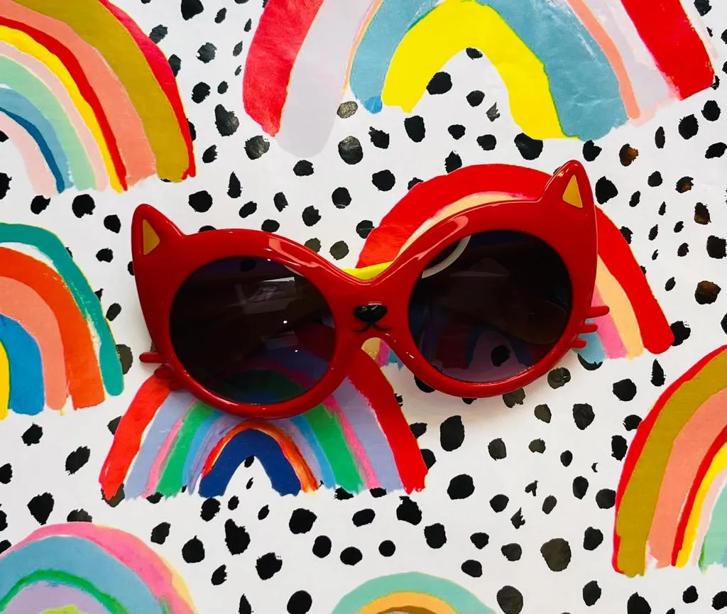 Red Cat Retro Kids Sunglasses