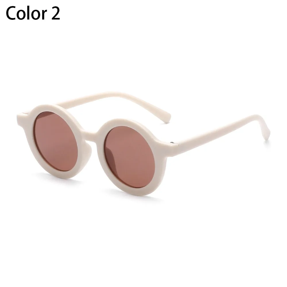 Retro Round Frame Kids Sunglasses UV 400 Protection Eyewear for Children Sun Glasses Girls Boys Outdoor Beach Protection