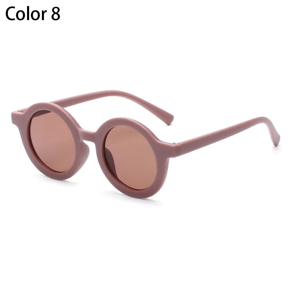 Retro Round Frame Kids Sunglasses UV 400 Protection Eyewear for Children Sun Glasses Girls Boys Outdoor Beach Protection