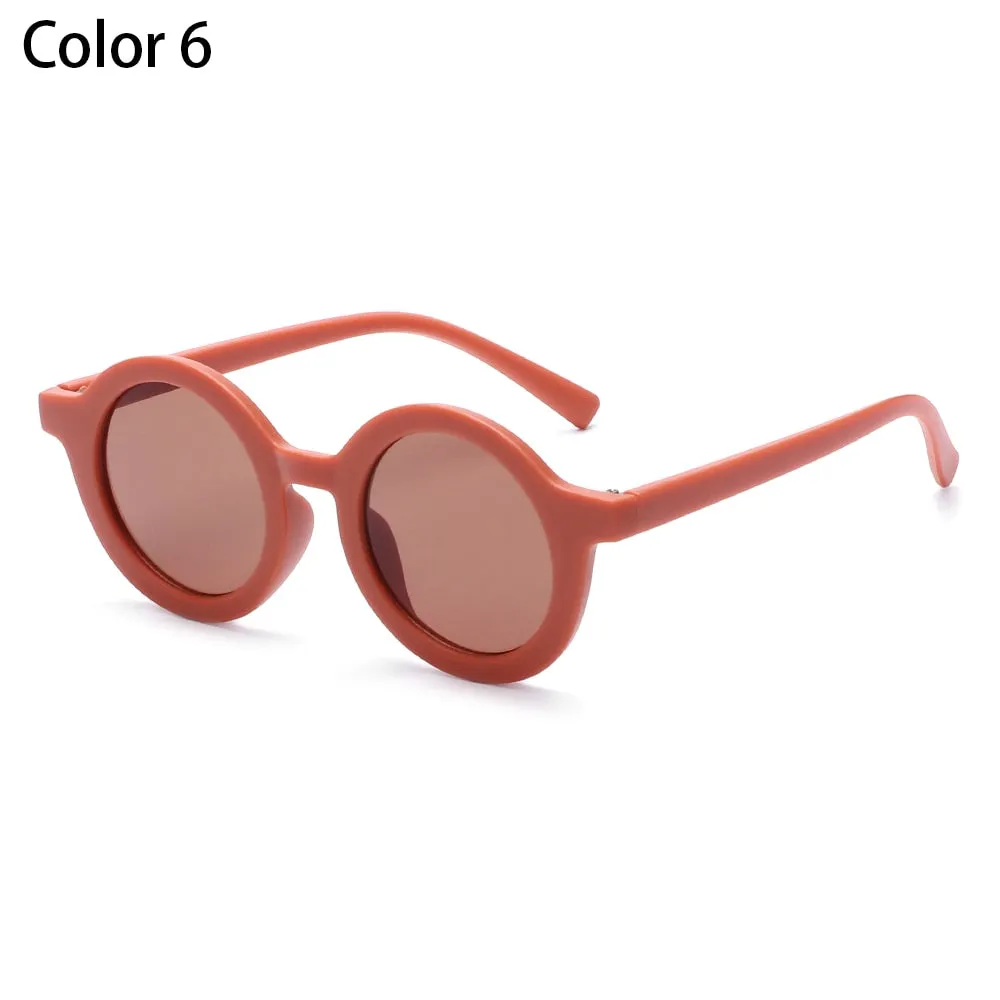 Retro Round Frame Kids Sunglasses UV 400 Protection Eyewear for Children Sun Glasses Girls Boys Outdoor Beach Protection