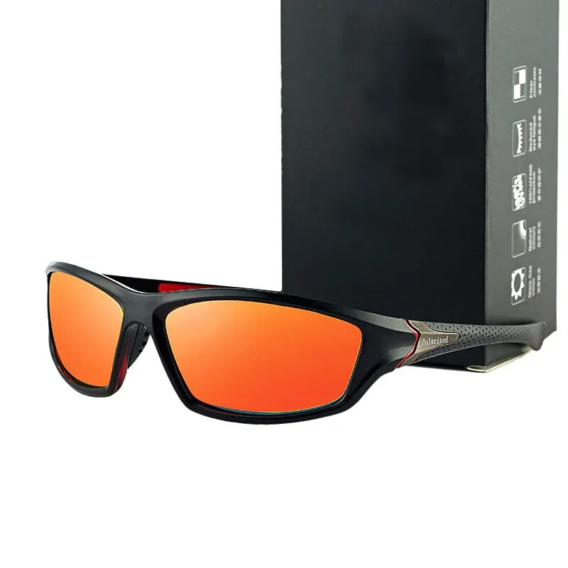 Reven Jate Men's Full Rim Rectangle Polycarbonate Polarized Sunglasses S012