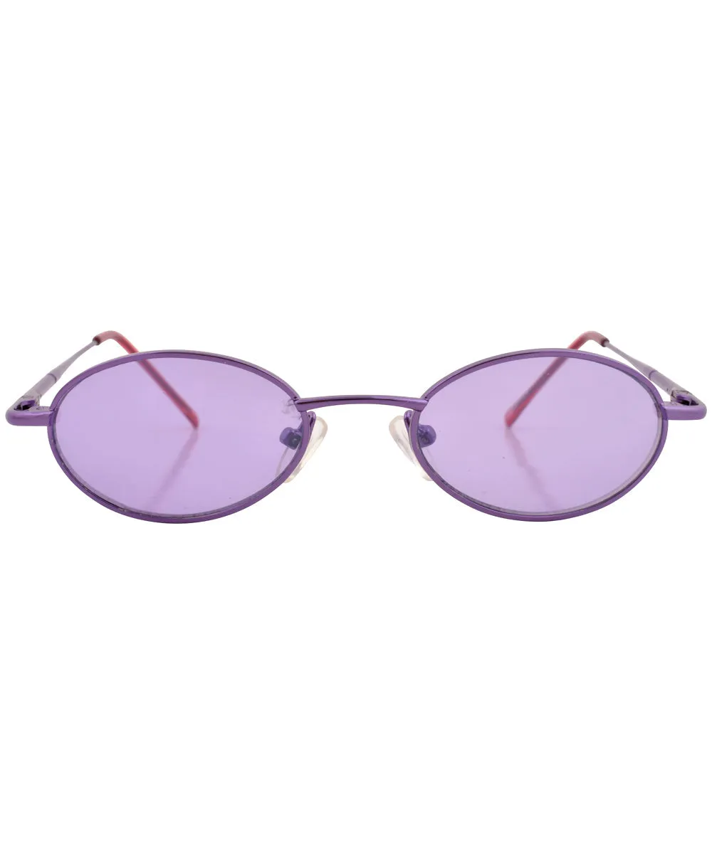 ROAR Purple Micro Oval Sunglasses