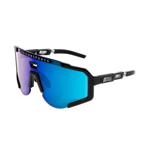 SCICON AEROSCOPE BLACK Sunglasses - MULTIMIRROR BLUE LENSES