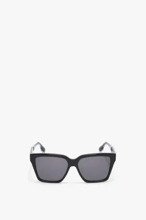 Soft Square Frame Sunglasses In Black