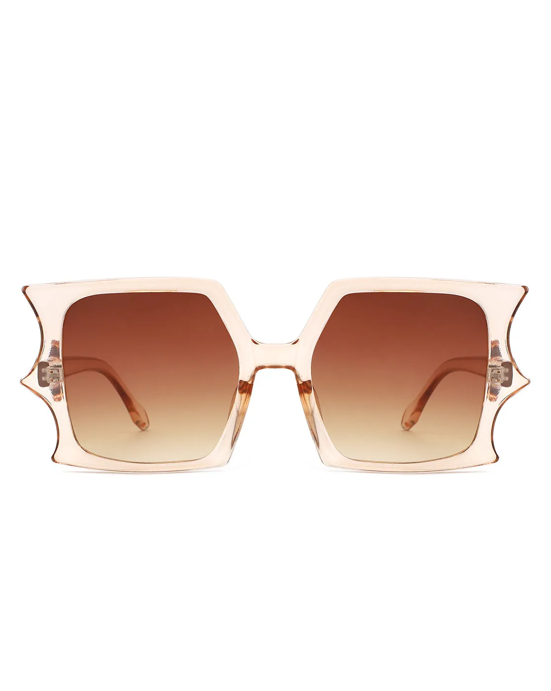 Sylas - Flat Top Irregular Bat Wing Square Sunglasses