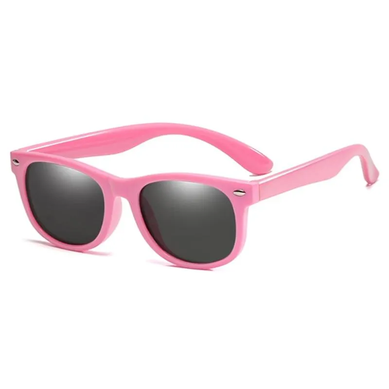 Unisex Kids Silicone Fashion Polarized Flexible Sunglasses