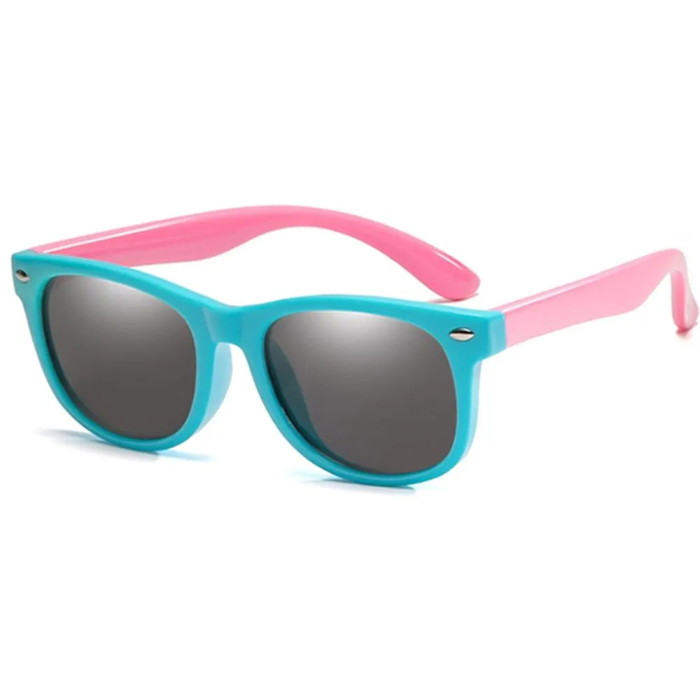 Unisex Kids Silicone Fashion Polarized Flexible Sunglasses