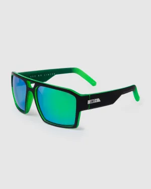 UNIT Sunglasses Vault - Matte Black Dip Green Polarised