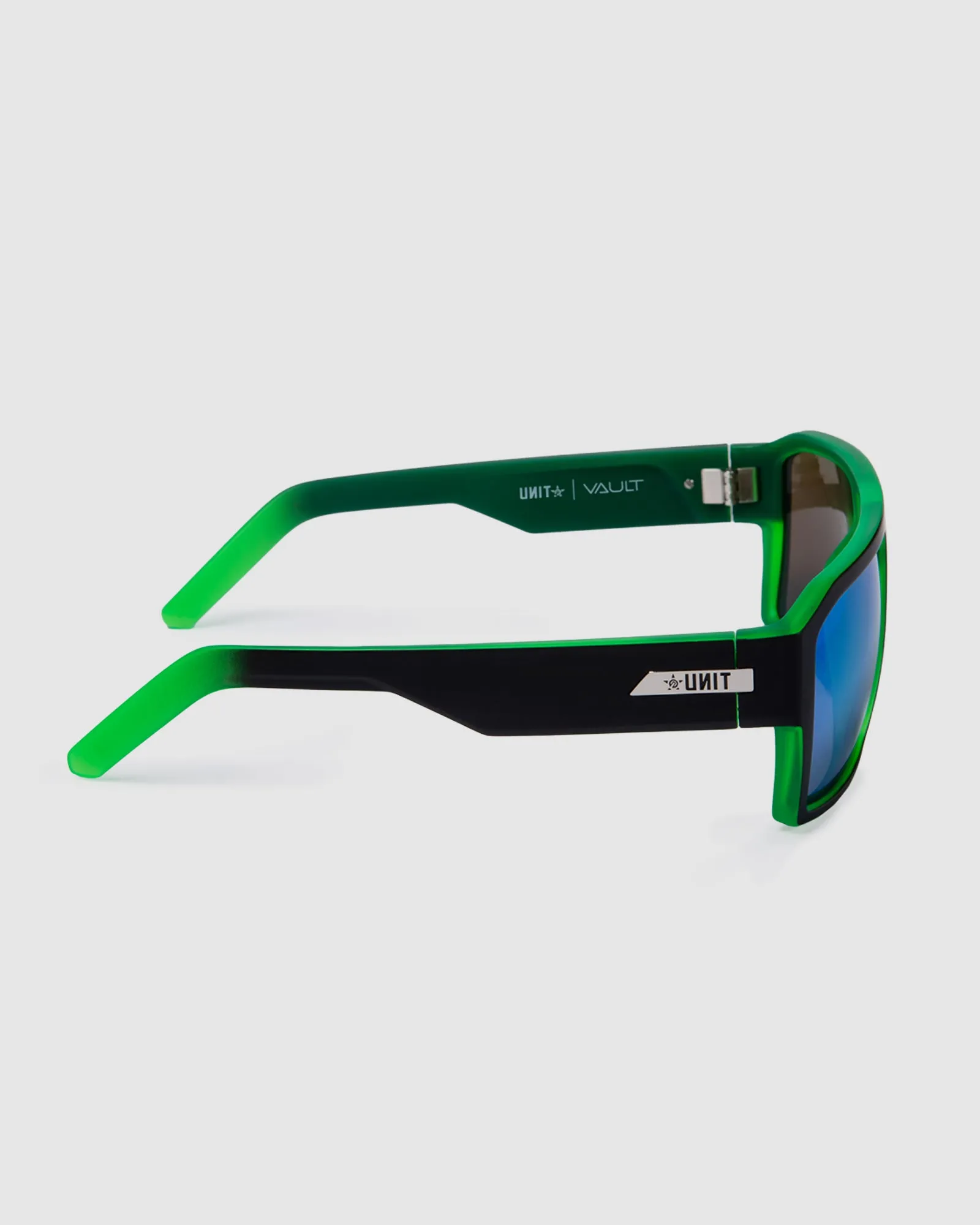 UNIT Sunglasses Vault - Matte Black Dip Green Polarised