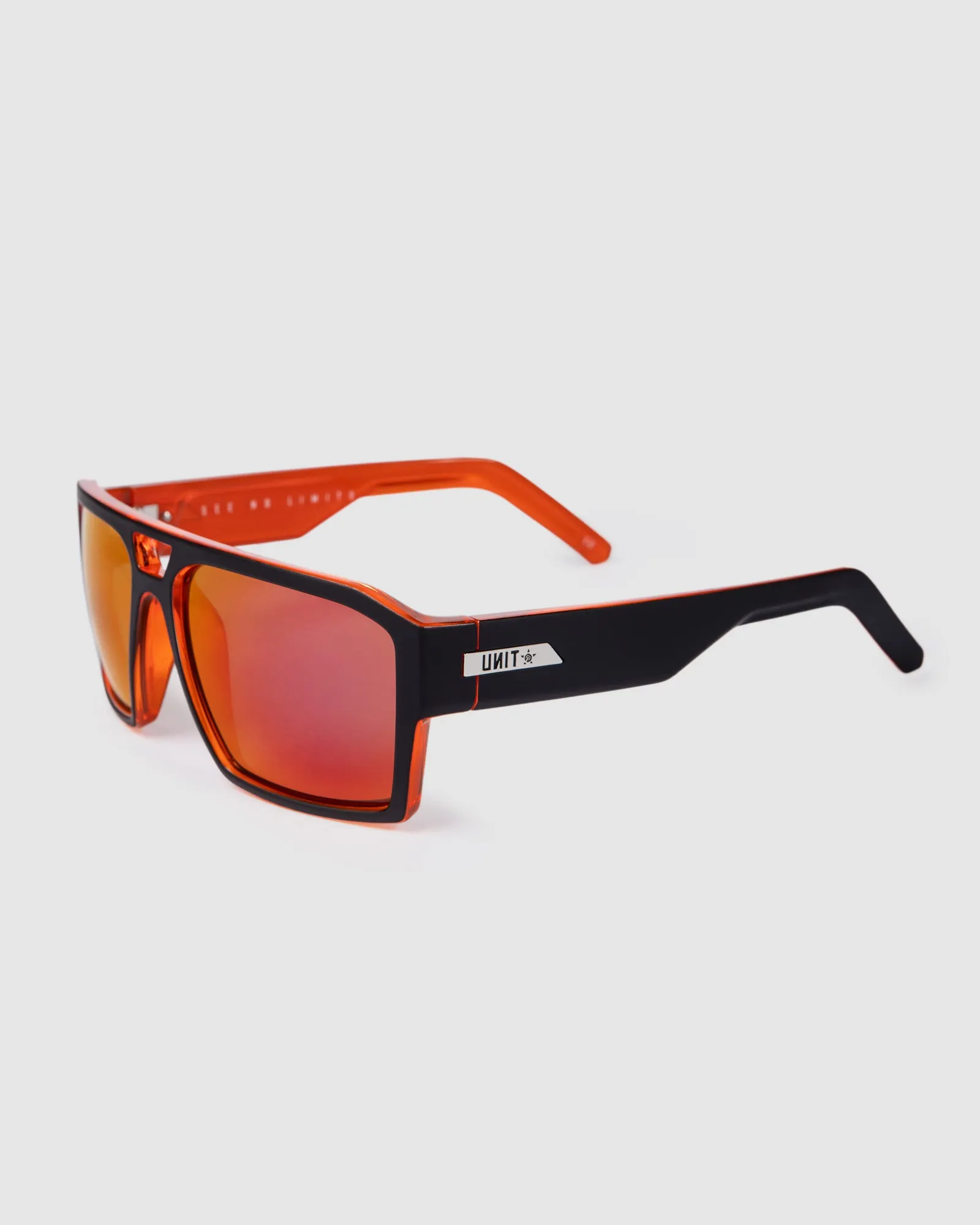 UNIT Sunglasses Vault -  Matte Black Orange Polarised