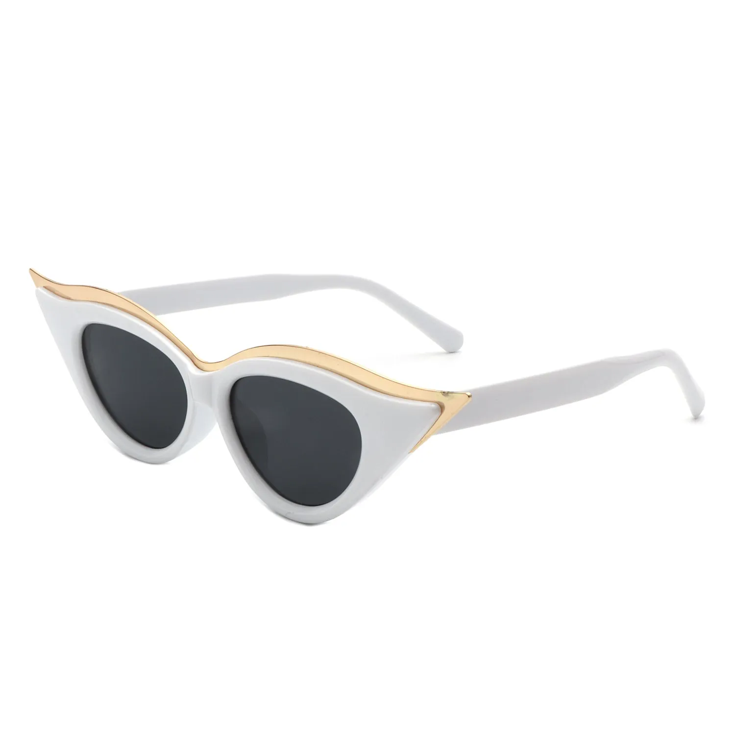 Vaelan - Round Extreme Cat Eye Women's Sunglasses