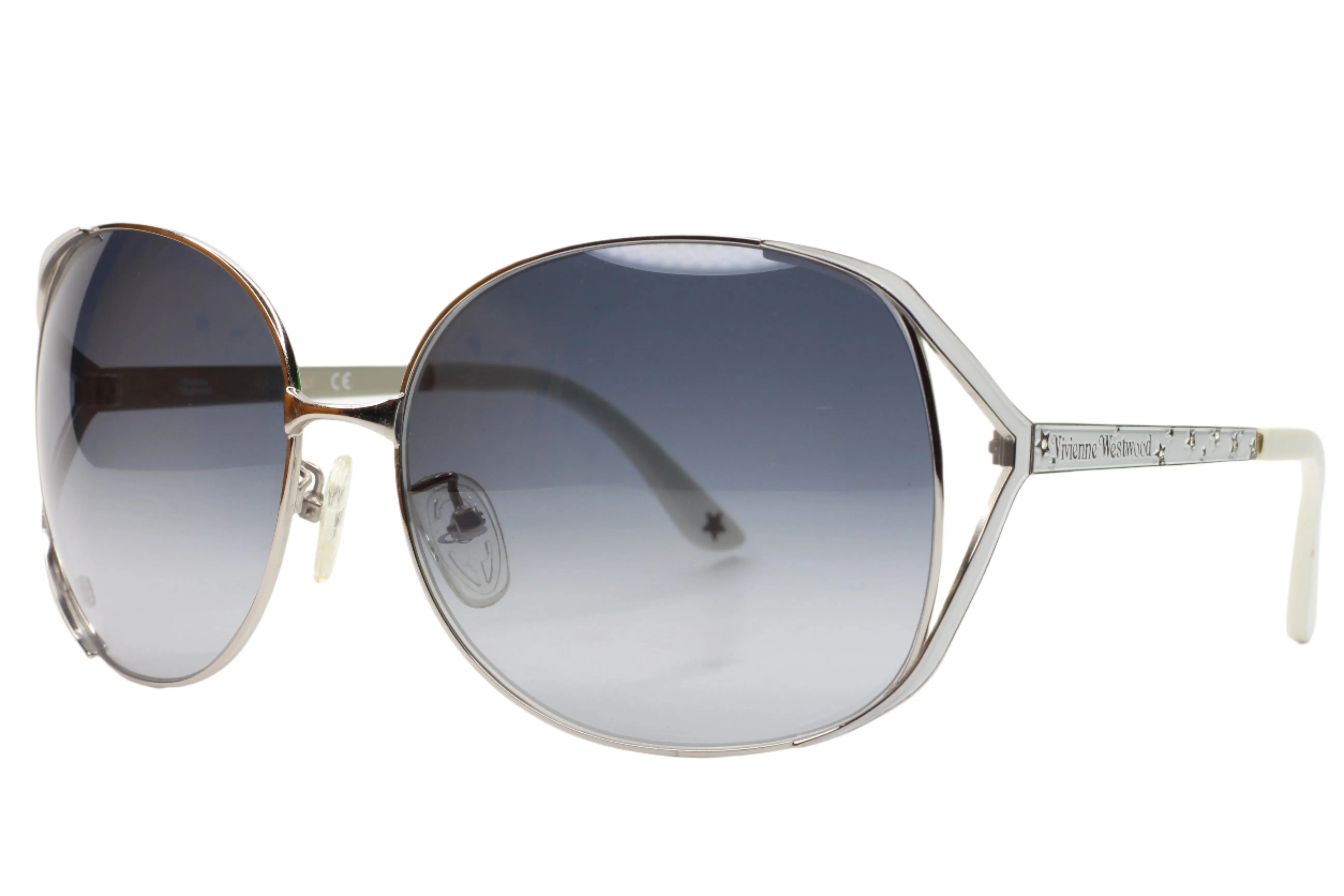 Vivienne Westwood VW713 02 Silver White Metal Luxury Sunglasses