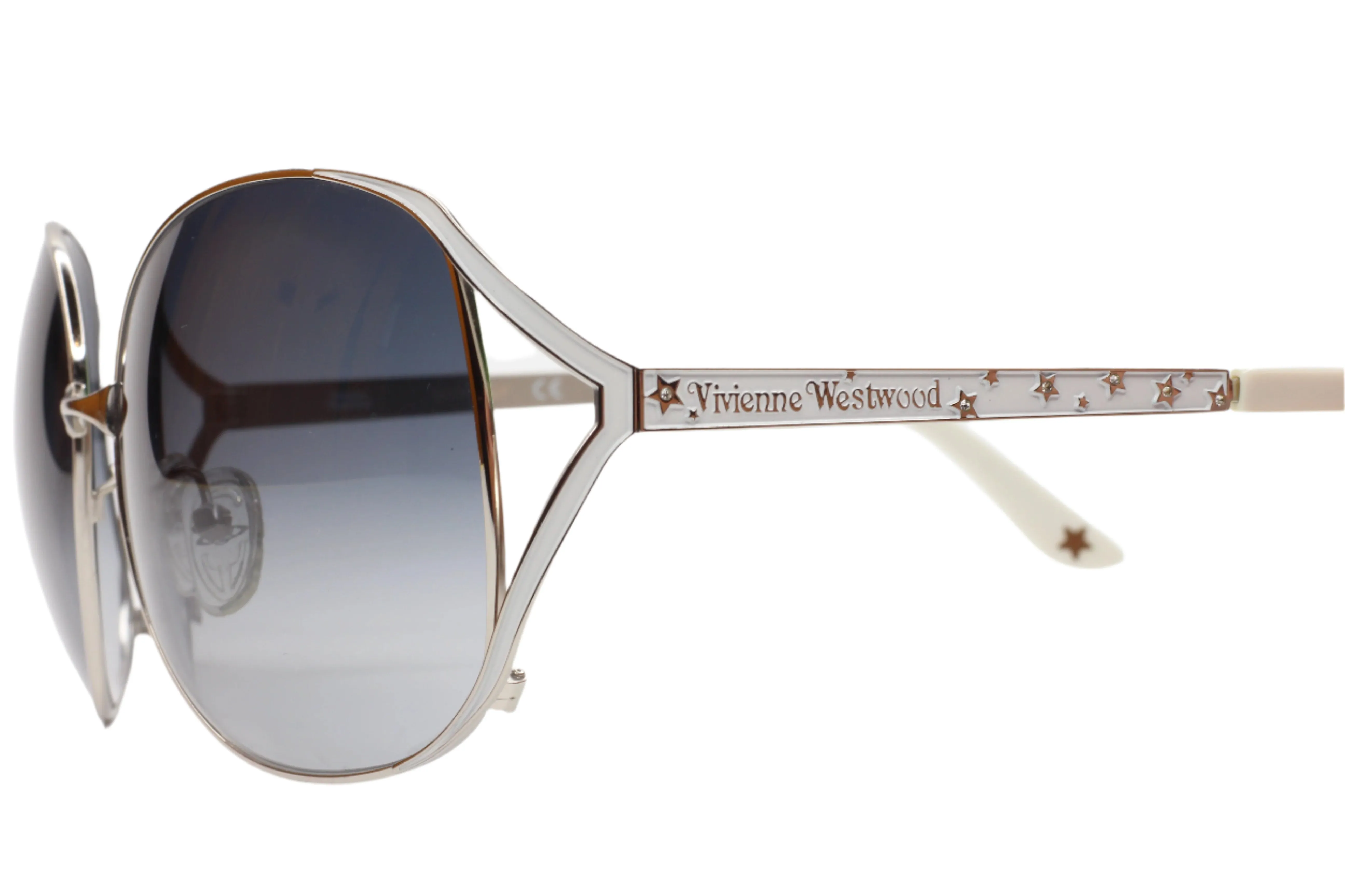 Vivienne Westwood VW713 02 Silver White Metal Luxury Sunglasses