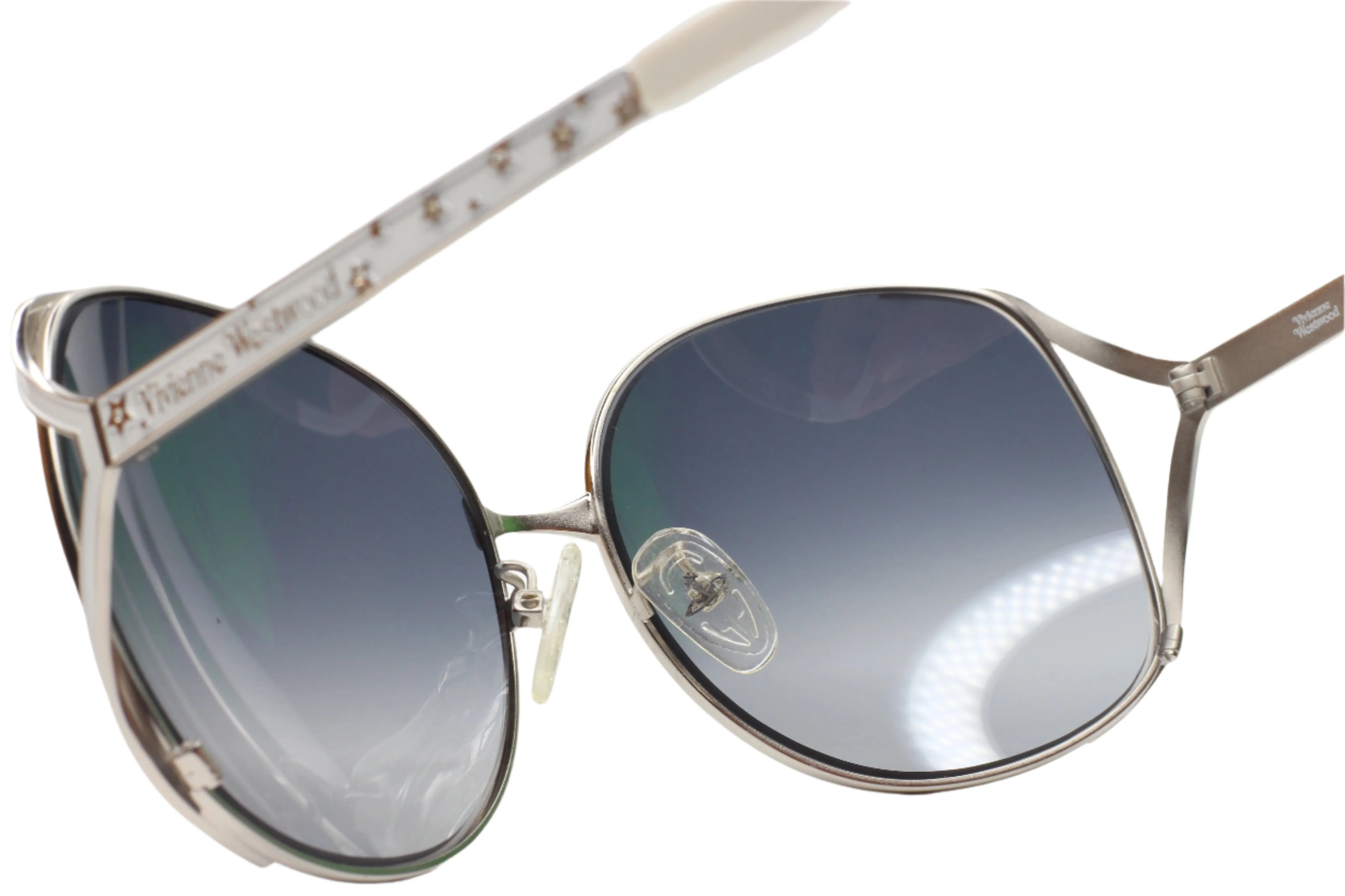 Vivienne Westwood VW713 02 Silver White Metal Luxury Sunglasses