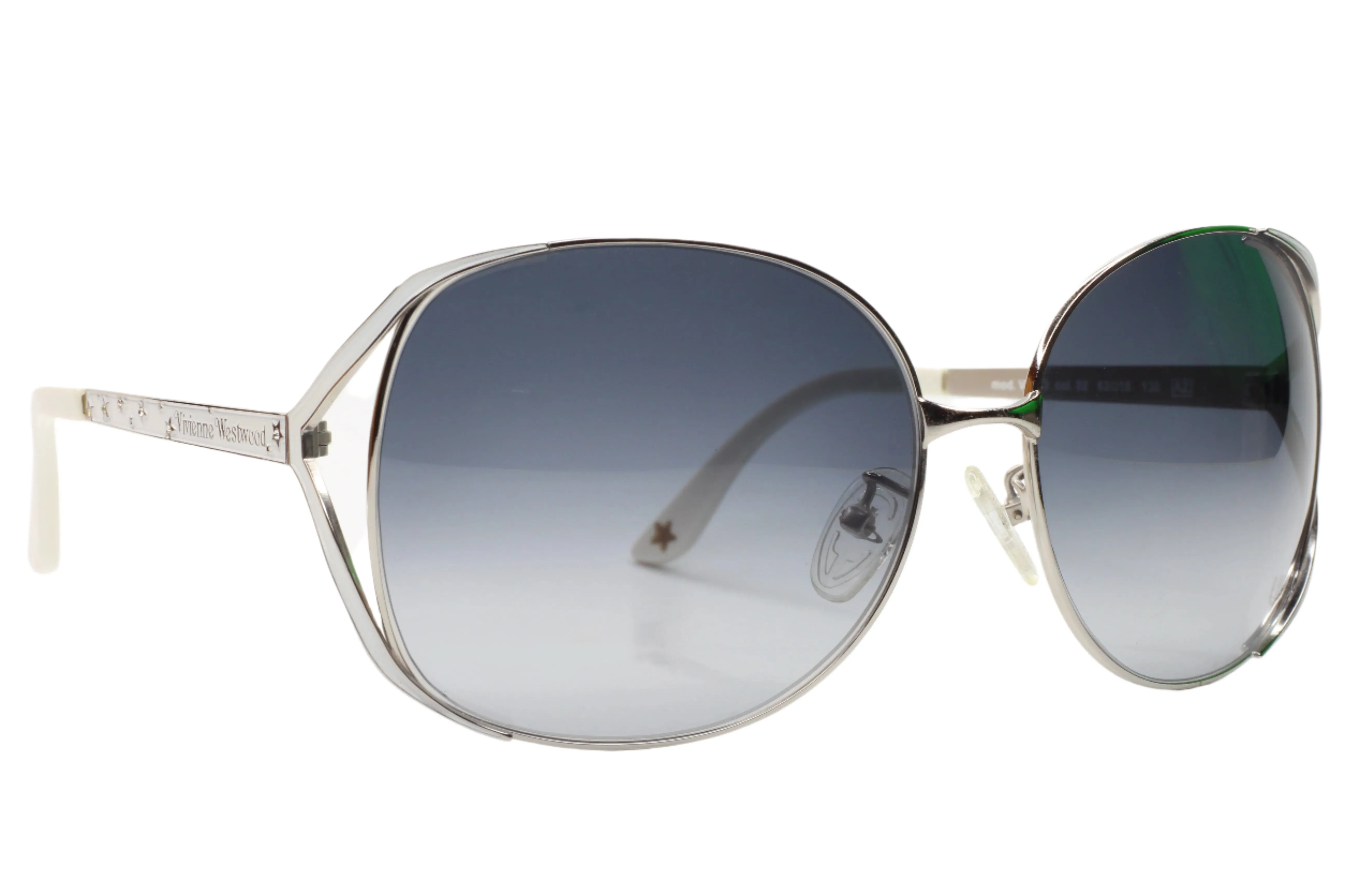 Vivienne Westwood VW713 02 Silver White Metal Luxury Sunglasses