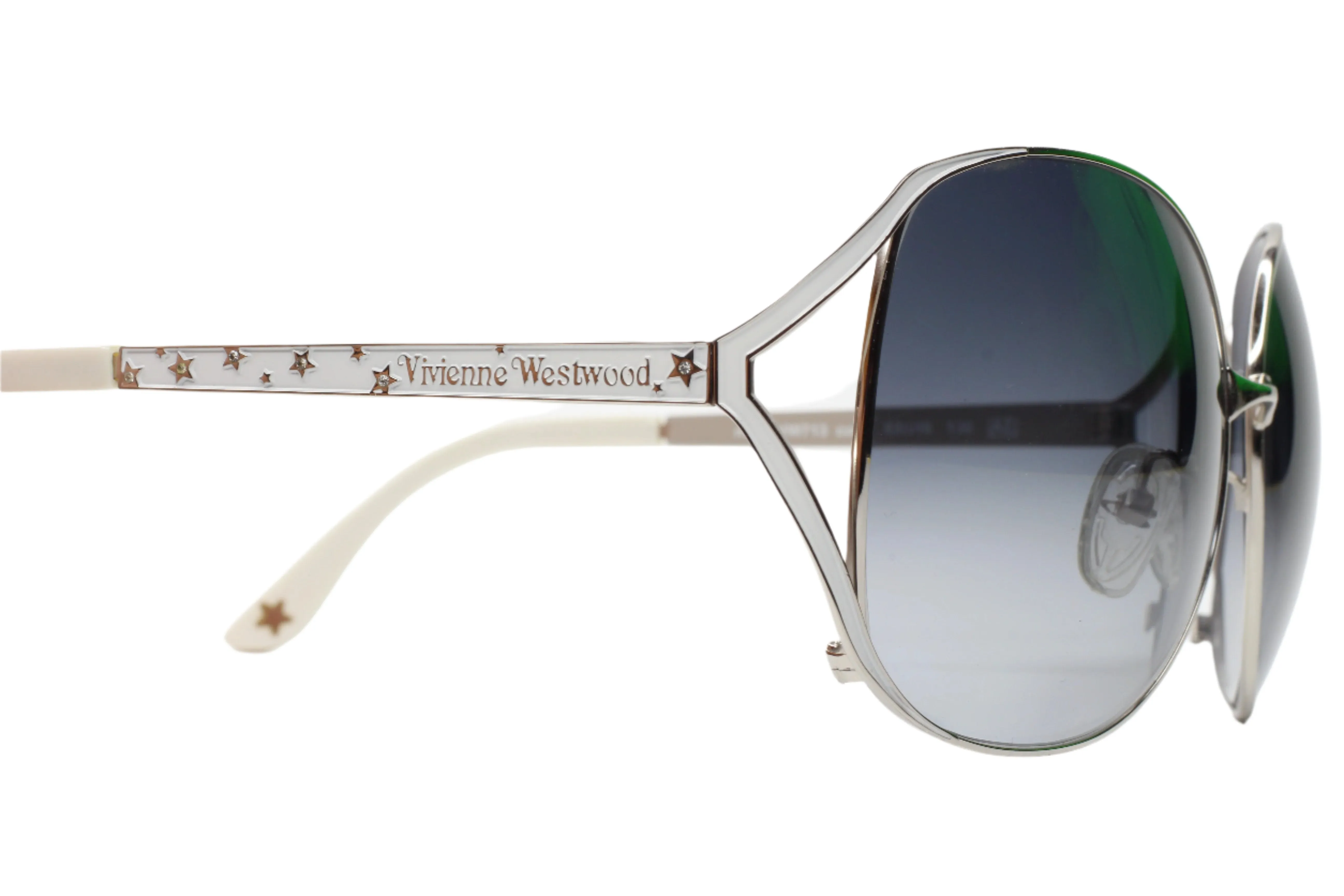 Vivienne Westwood VW713 02 Silver White Metal Luxury Sunglasses