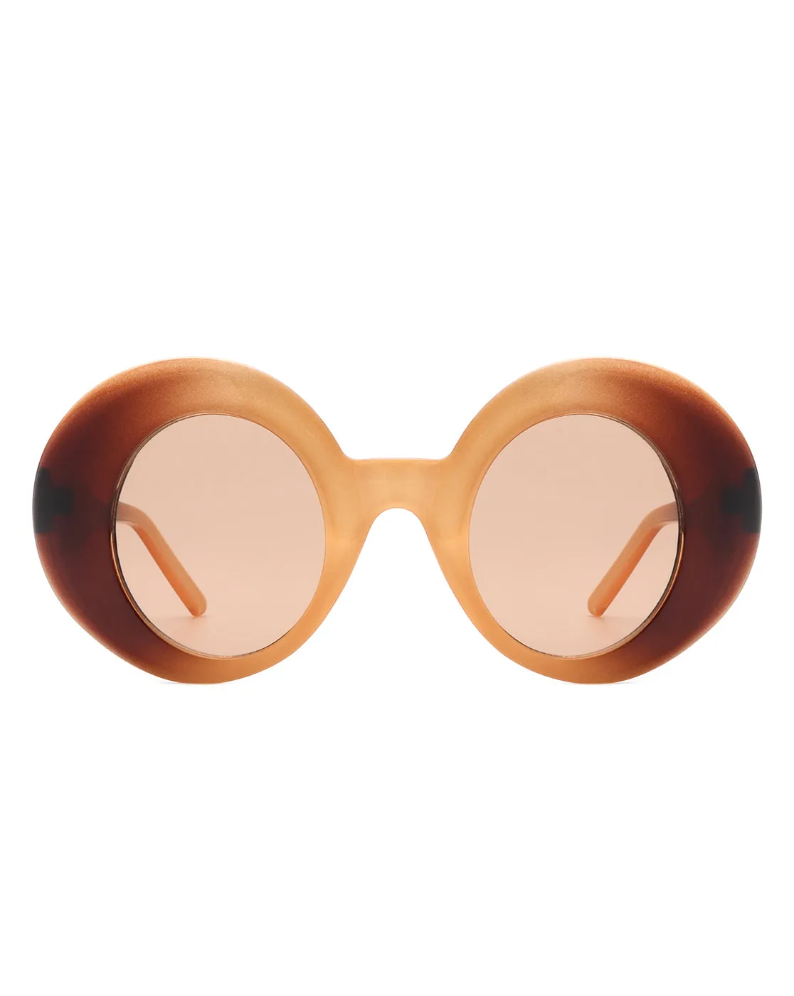 Yoke - Retro Chic Fashion Oversized Round Women's Sunglasses