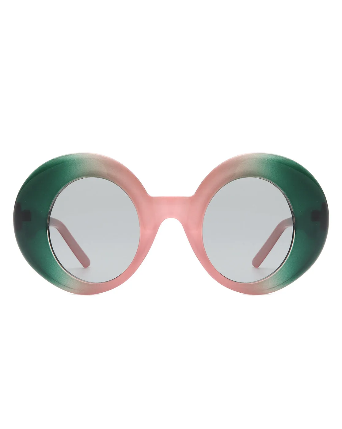 Yoke - Retro Chic Fashion Oversized Round Women's Sunglasses