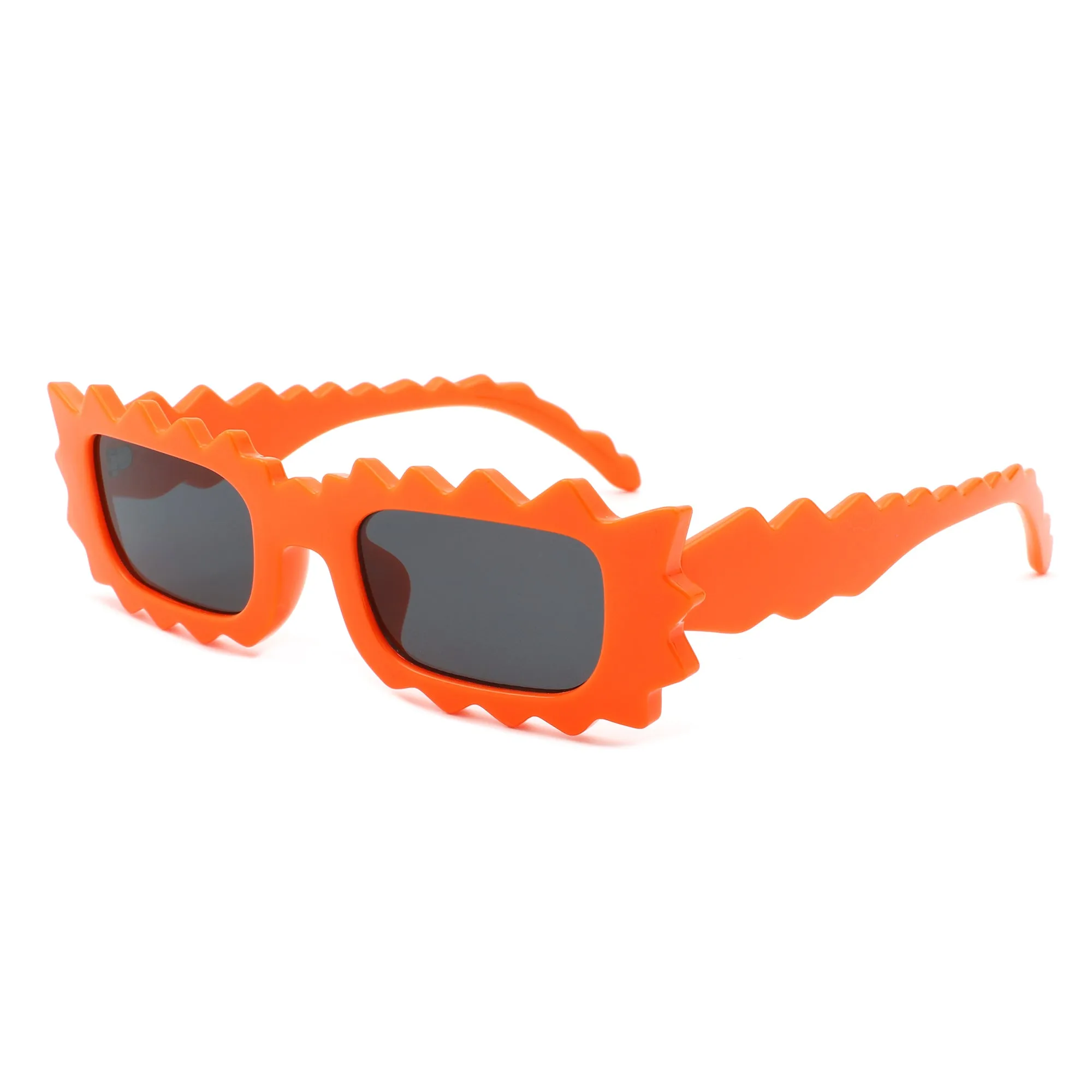 Zenn - Rectangle Modern Spike Irregular Wavy Square Sunglass